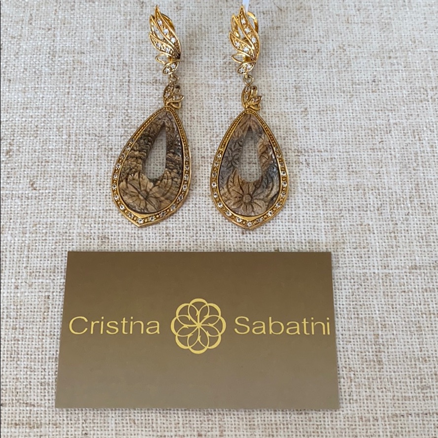 Cristina Sabatini Silver Vermeil Hanging Earrings